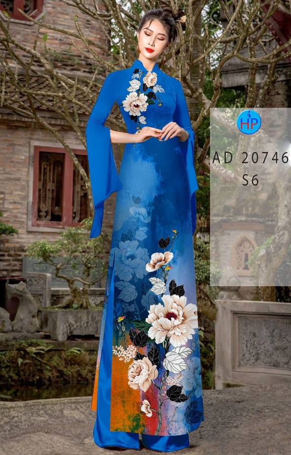 Vải Áo Dài Hoa In 3D AD 20746 17